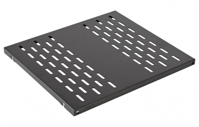 Полка стационарная перфорированная усиленная ПС-75У (750мм*490мм) черная ССД