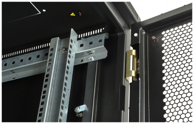 Шкаф телекоммуникационный напольный 19", 33U(800x1000), ШТ-НП-М-33U-800-1000-П-Ч, передняя дверь перфорация, черный ССД