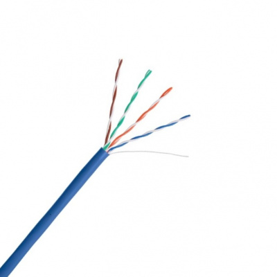 Кабель NETLAN U/UTP 4 пары, Кат.5e, медь, внутренний, синий 305м EC-UU004-5E-PVC-BL