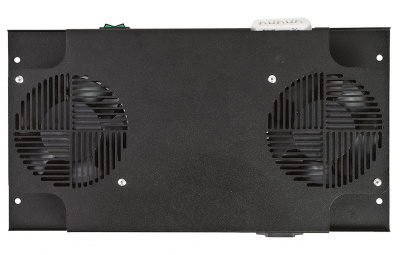 Вентиляторный модуль потолочный , 2 вентилятора с термореле ВМ-2-Т-Ч черный ССД