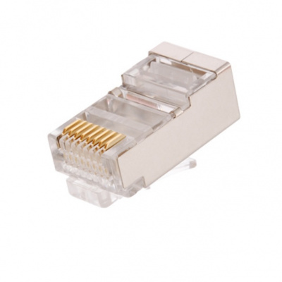 Коннектор NETLAN RJ45/8P8C , с экраном , уп 1000шт