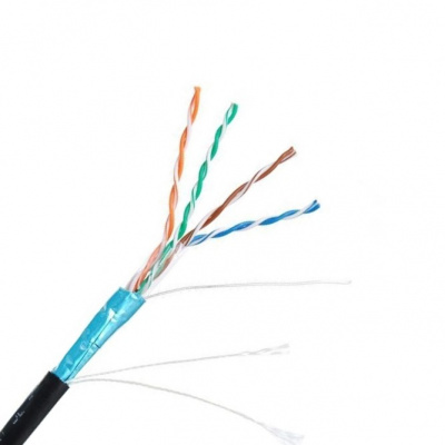 Кабель NETLAN  F/UTP 4 пары, Кат.5e, медь, внешний, черный 305м EC-UF004-5E-PE-BK
