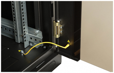 Шкаф телекоммуникационный напольный 19", 24U(600x800), ШТ-НП-М-24U-600-800-С-Ч, передняя дверь стекло, черный ССД