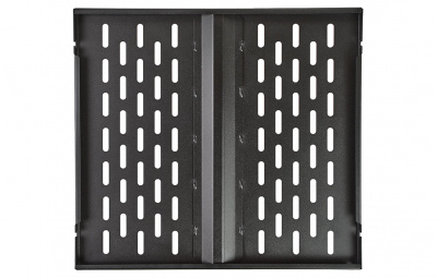 Полка стационарная перфорированная усиленная ПС-75У (750мм*490мм) черная ССД