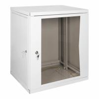 Настенный разборный шкаф 19", 600х450, со стеклянной дверцей 9U