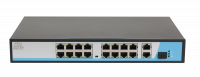 Коммутатор PoE GIGALINK GL-SW-F005-16P, 16 портов, 300Вт