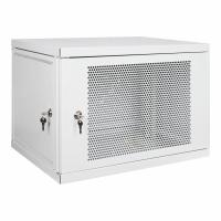 Настенный разборный шкаф 19", 600х450, с перфорированной дверцей 6U