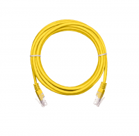 Шнур коммутационный NETLAN UTP 4 пары, медь, Кат.5е, 2хRJ45, T568B, YL, 0,5м (10шт)