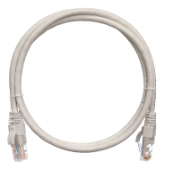 Шнур коммутационный NETLAN UTP 4 пары, медь, Кат.6, 2хRJ45, T568B, серый, 0,5м (10шт)