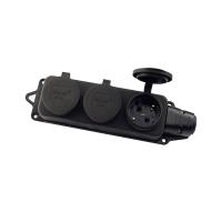 Колодка тройная с заглушками 3х16А, IP44