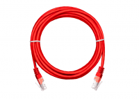 Шнур коммутационный NETLAN UTP 4 пары, медь, Кат.5е, 2хRJ45, T568B, RD, 100 Mhz.(0,5м) 10шт