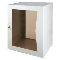 Настенный шкаф 19", со стеклянной дверцей 6U