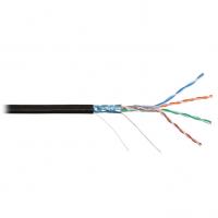 Кабель F/UTP 4 пары, Кат.5e, медь, 24AWG, внешний, черный, 305м NIKOLAN NKL 4700B-BK