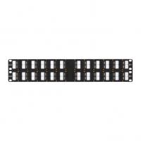 Коммутационная панель 19", 2U, 48 угл. портов, Кат.6, RJ45/8P8C, 110/KRONE, T568A/B, NMC-RP48UE2-AN-2U-BK