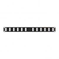Коммутационная панель 19", 1U, 24 угл. порта, Кат.5e, КJ45/8P8C, 110/KRONE, T568A/B, NIKOMAX NMC-RP24UD2-AN-1U-BK