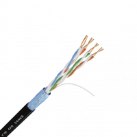 Кабель FTP 4PR 24AWG CAT5 305м. черный внешний
